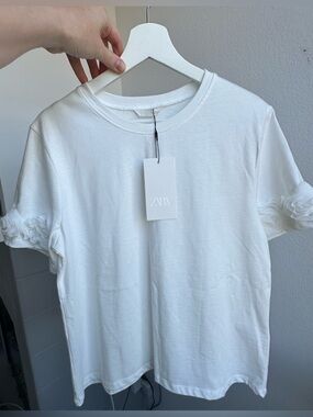 💄Zara cotton t-shirt NWT M